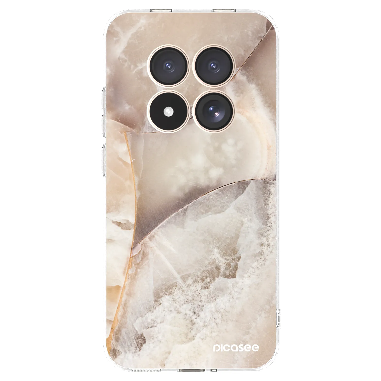 Picasee silikonowe przeźroczyste etui na Xiaomi Redmi Note 15 Pro 4G - Cream marble