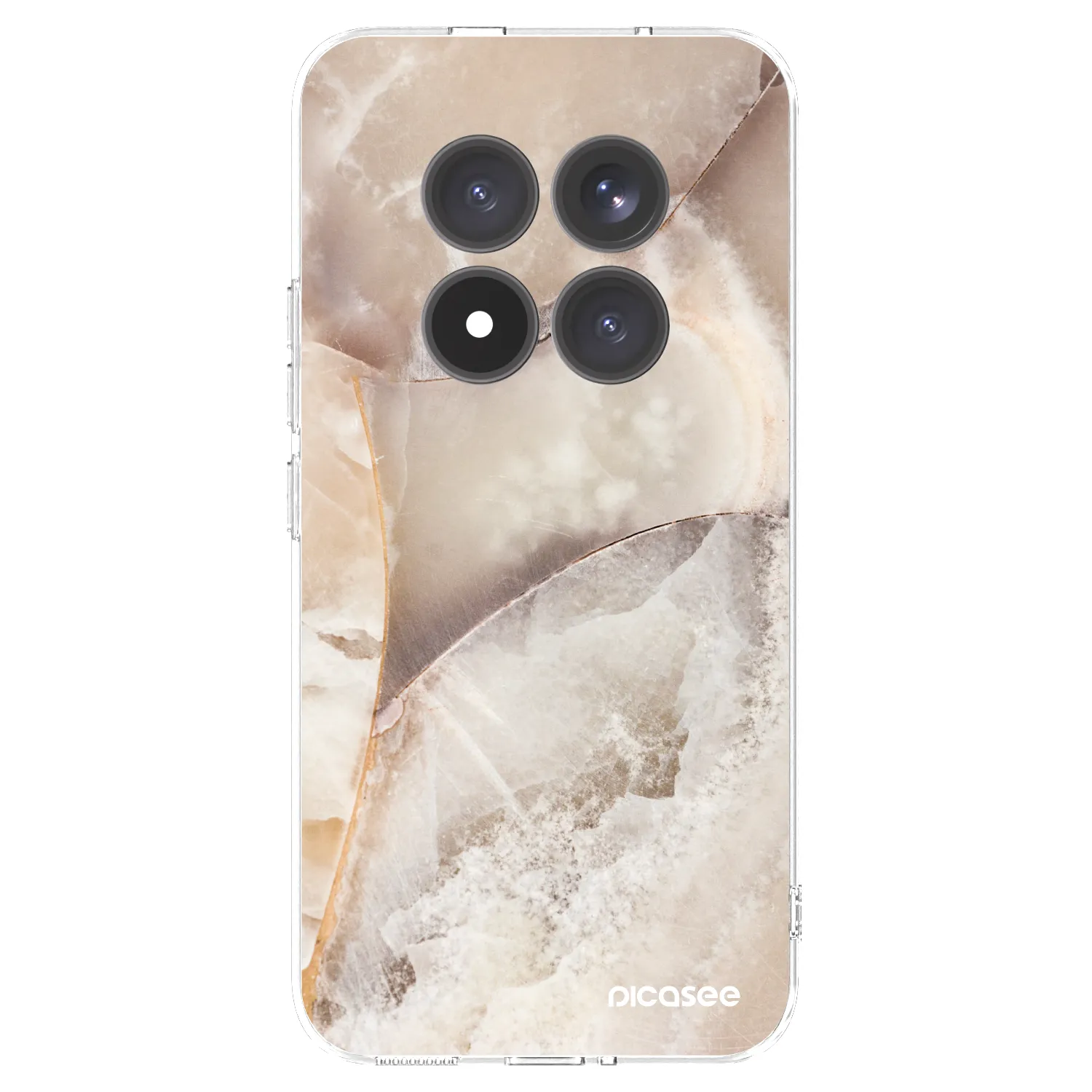 Picasee silikonowe przeźroczyste etui na Xiaomi Redmi Note 15 Pro+ - Cream marble