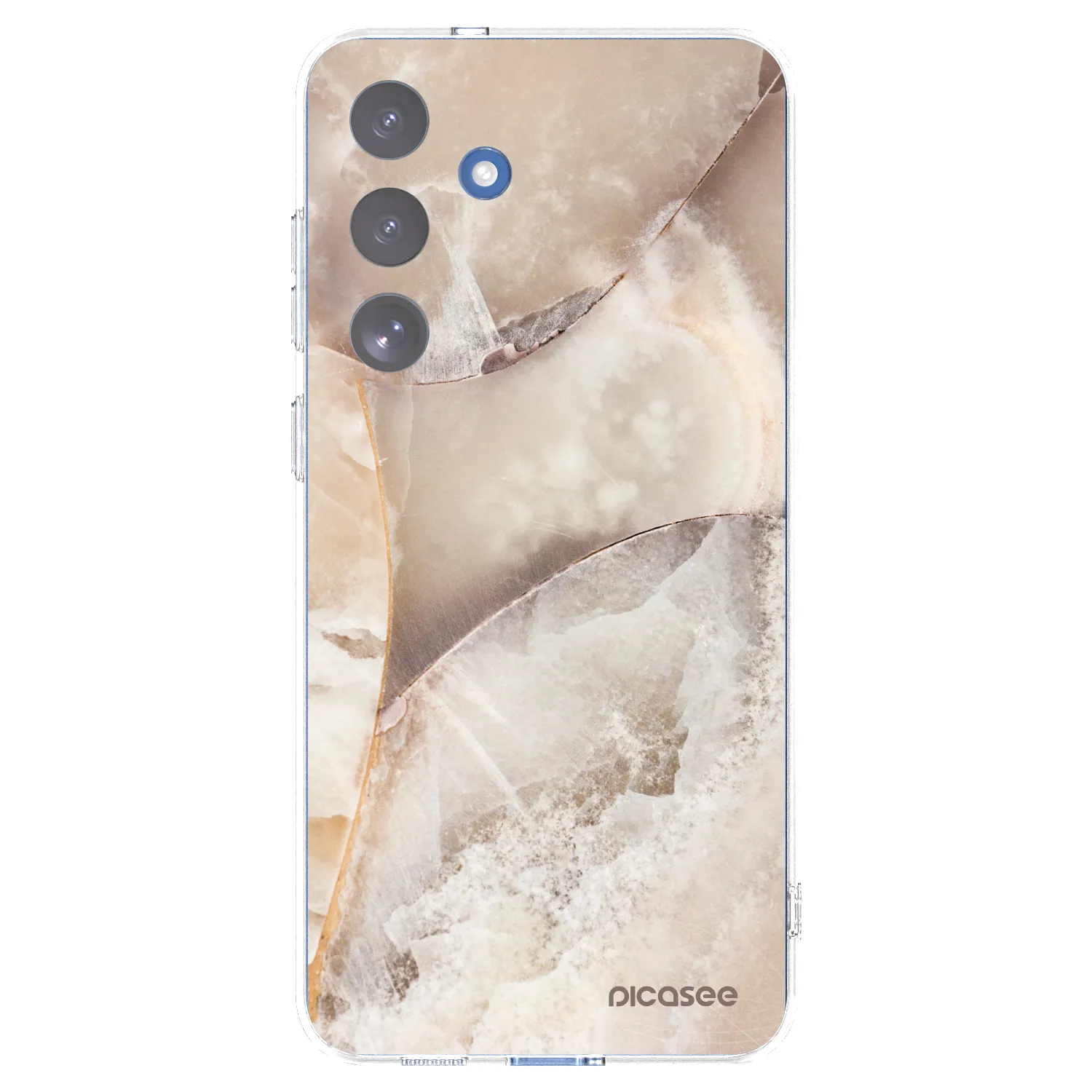 Picasee silikonowe przeźroczyste etui na Samsung Galaxy S25 FE 5G - Cream marble