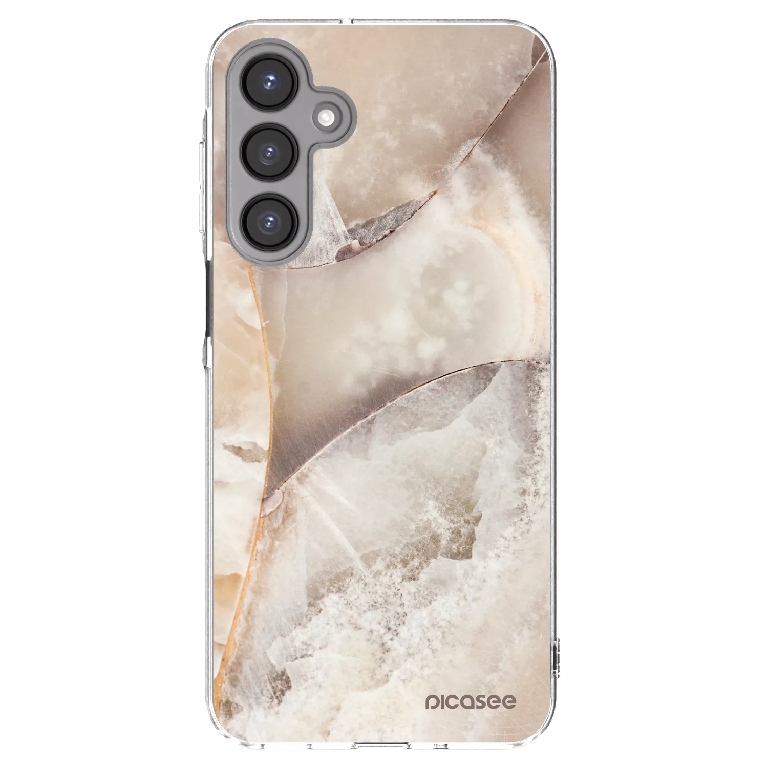 Picasee silikonowe przeźroczyste etui na Samsung Galaxy A16 4G - Cream marble