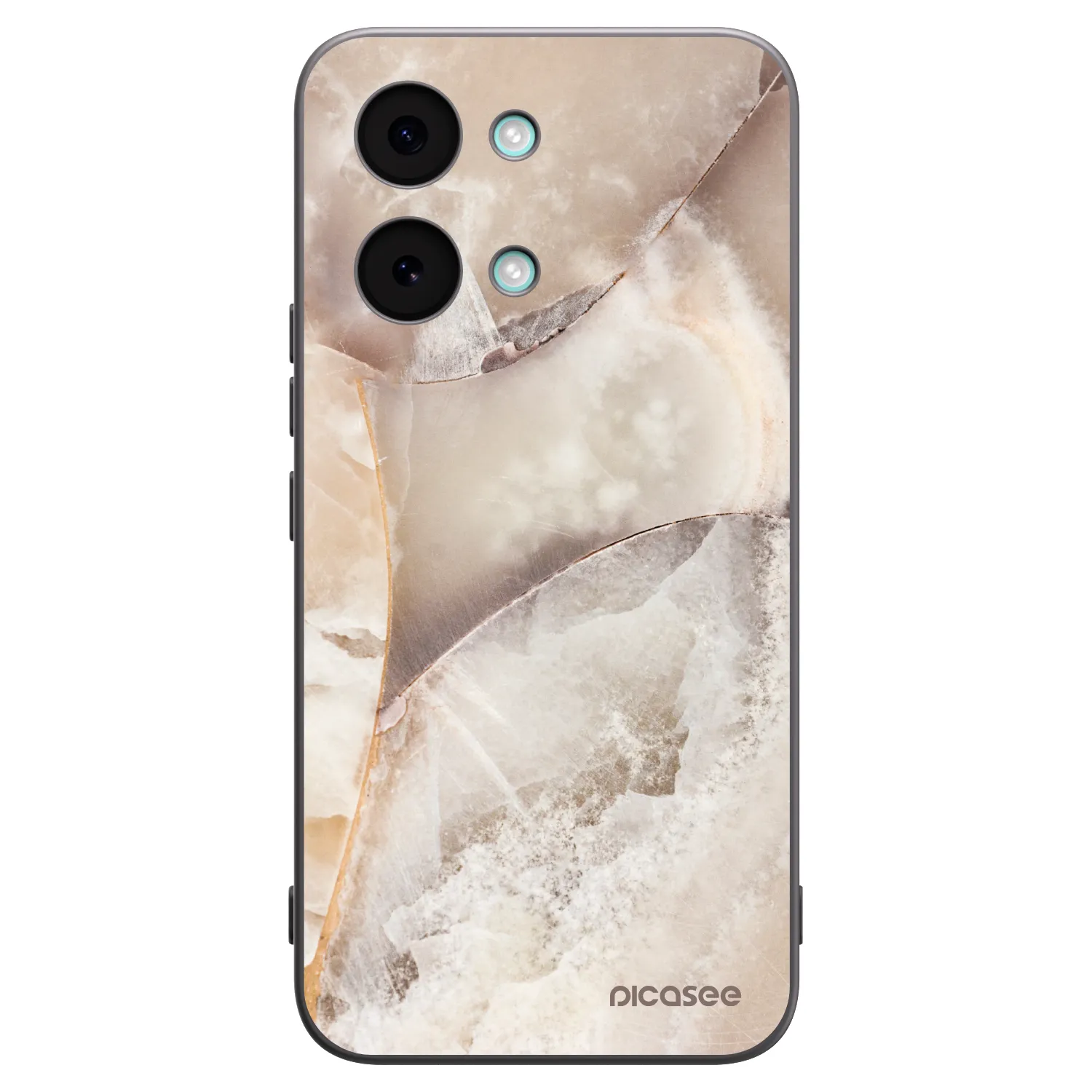 Picasee silikonowe czarne etui na Xiaomi Poco X8 Pro Max - Cream marble