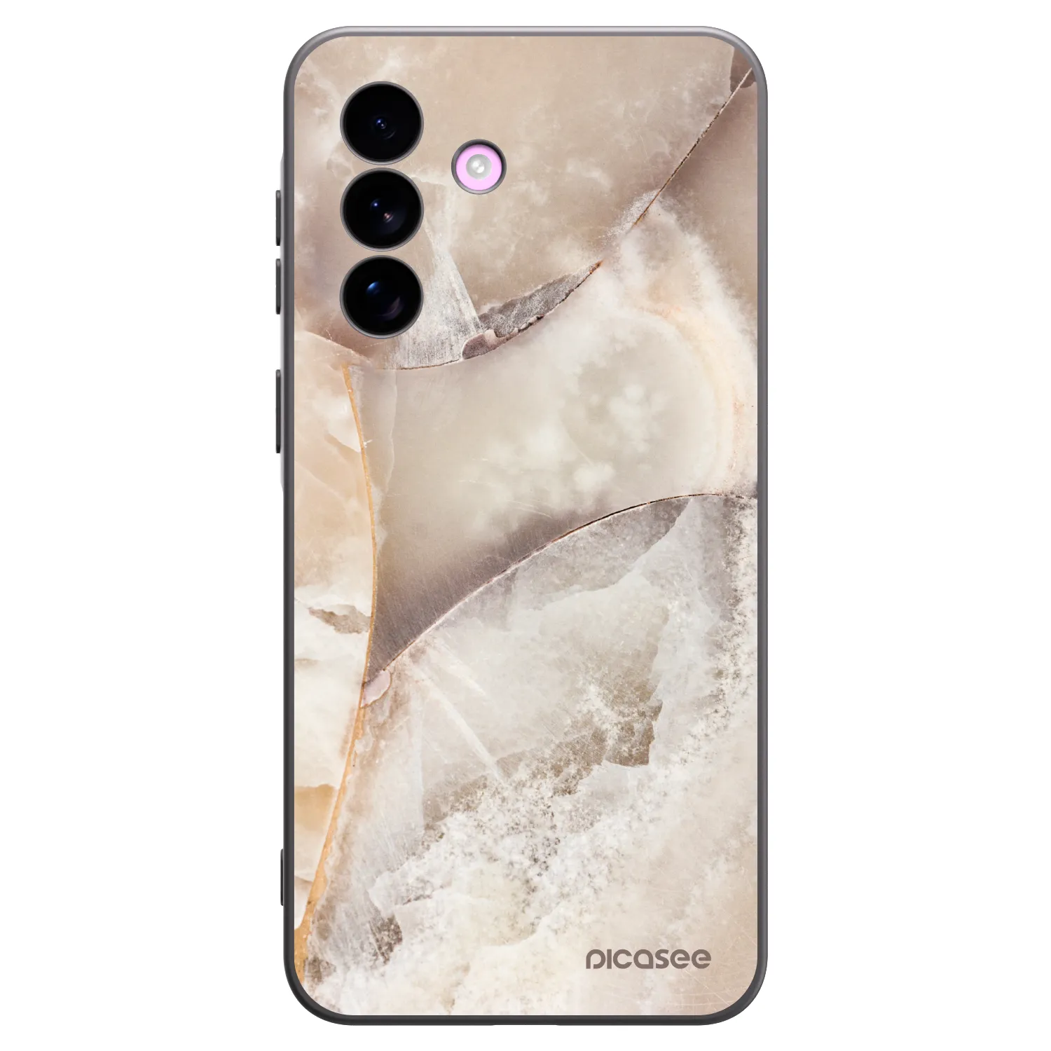 Picasee silikonowe czarne etui na Samsung Galaxy A57 5G - Cream marble
