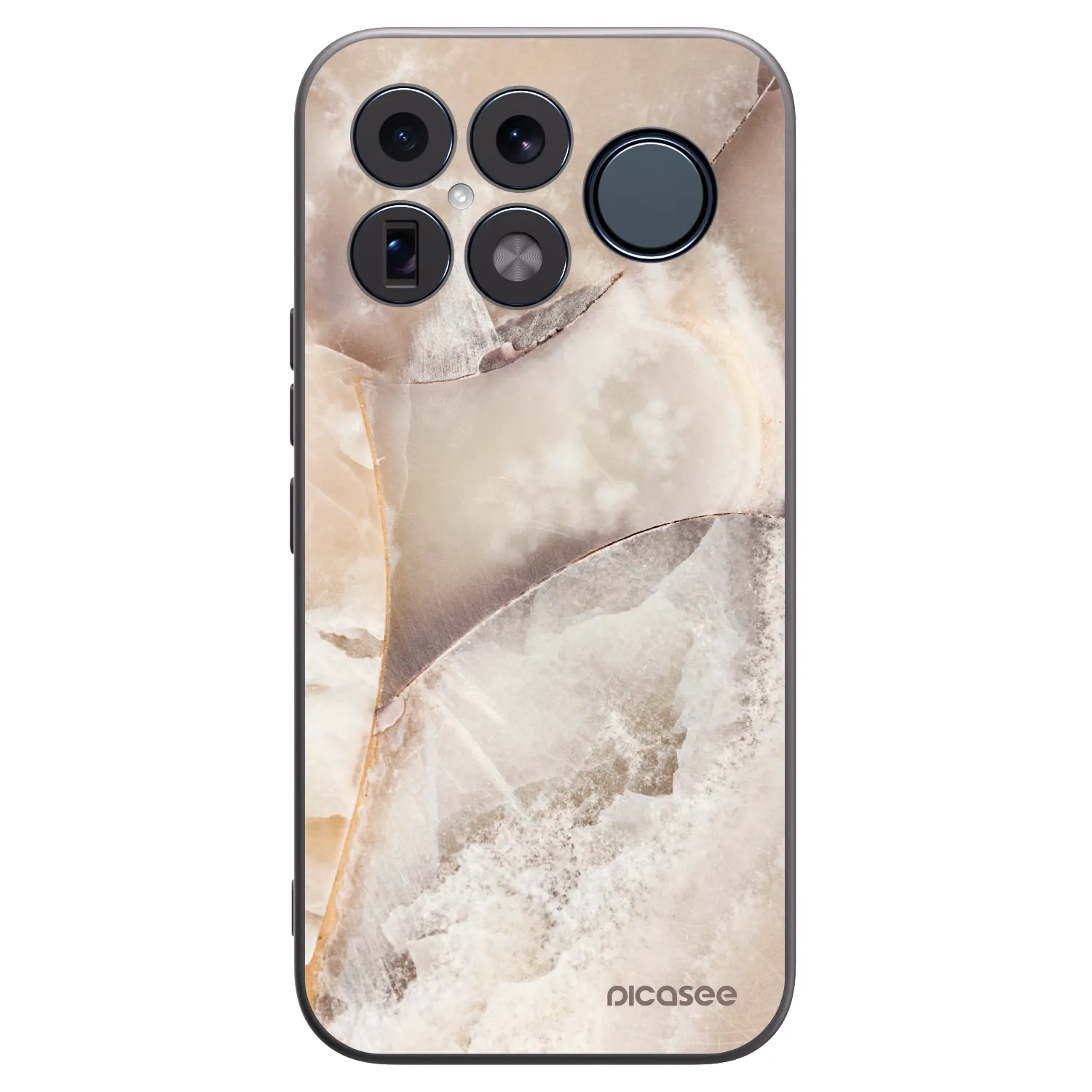 Picasee silikonowe czarne etui na Xiaomi Poco F8 Ultra - Cream marble