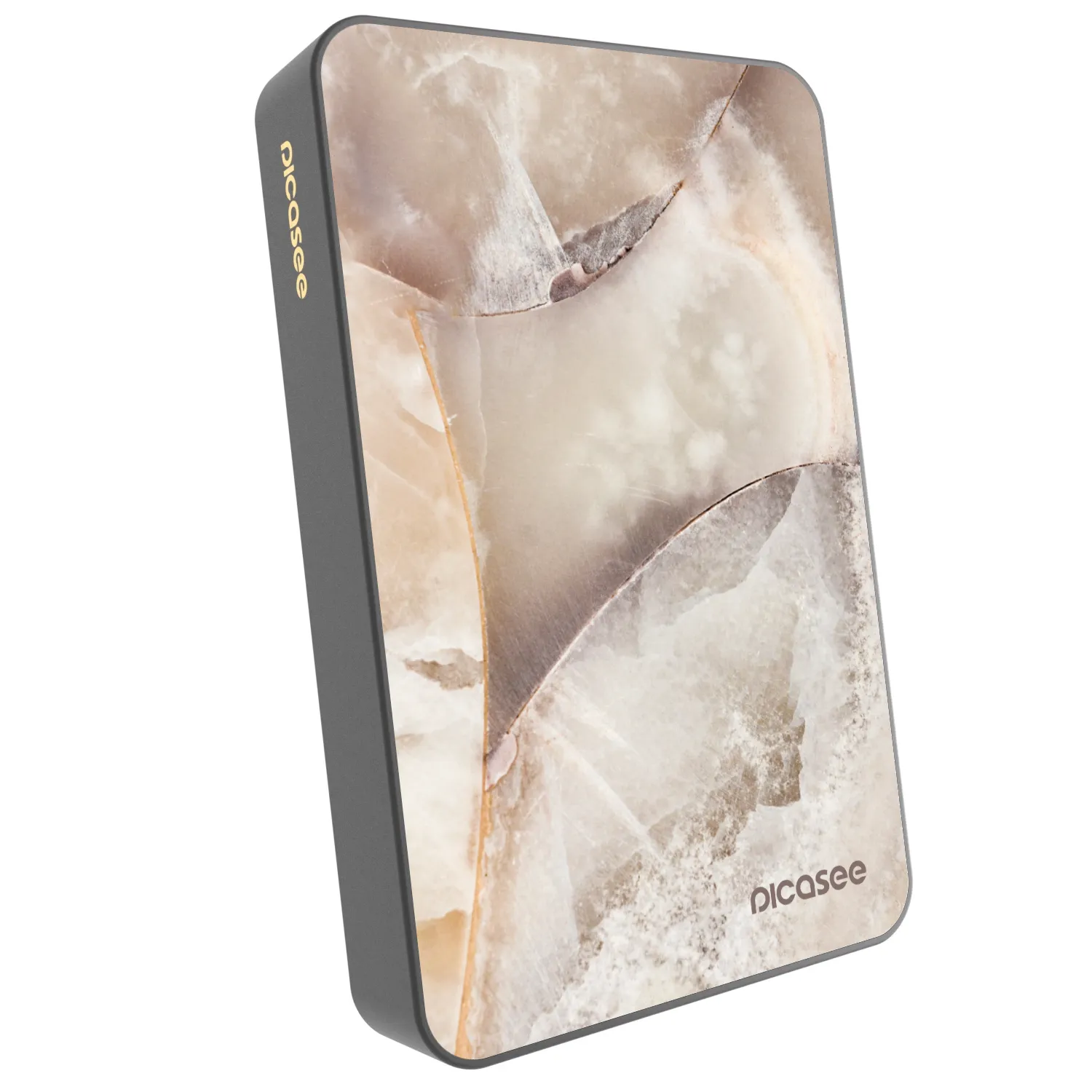 Picasee Powerbank z MagSafe 10 000 mAh Szary - Cream marble