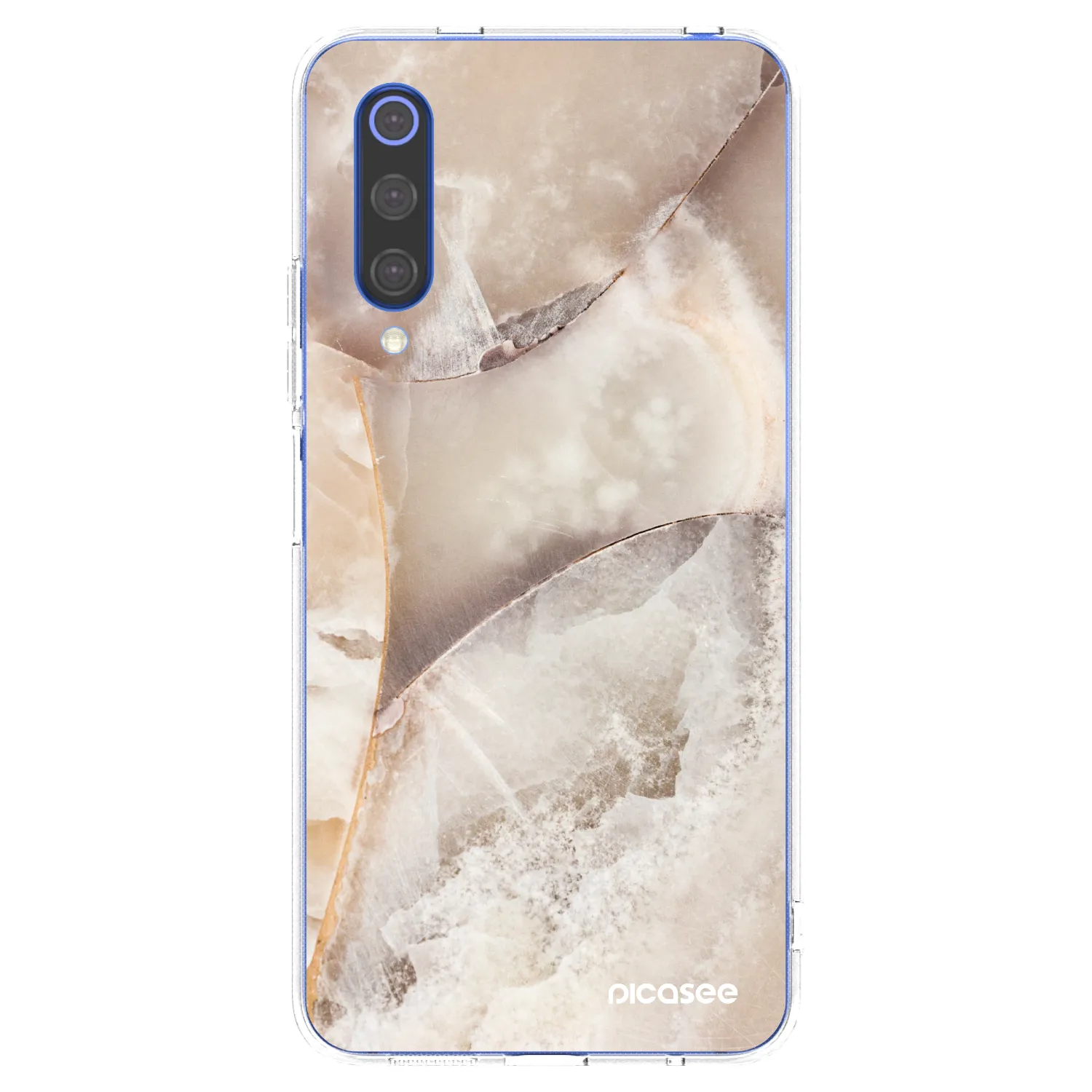 Picasee silikonowe przeźroczyste etui na Xiaomi Mi 9 SE - Cream marble