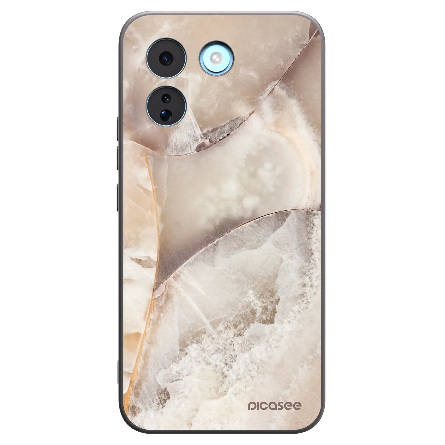 Picasee silikonowe czarne etui na Xiaomi Redmi Note 17 Pro MAX 5G - Cream marble
