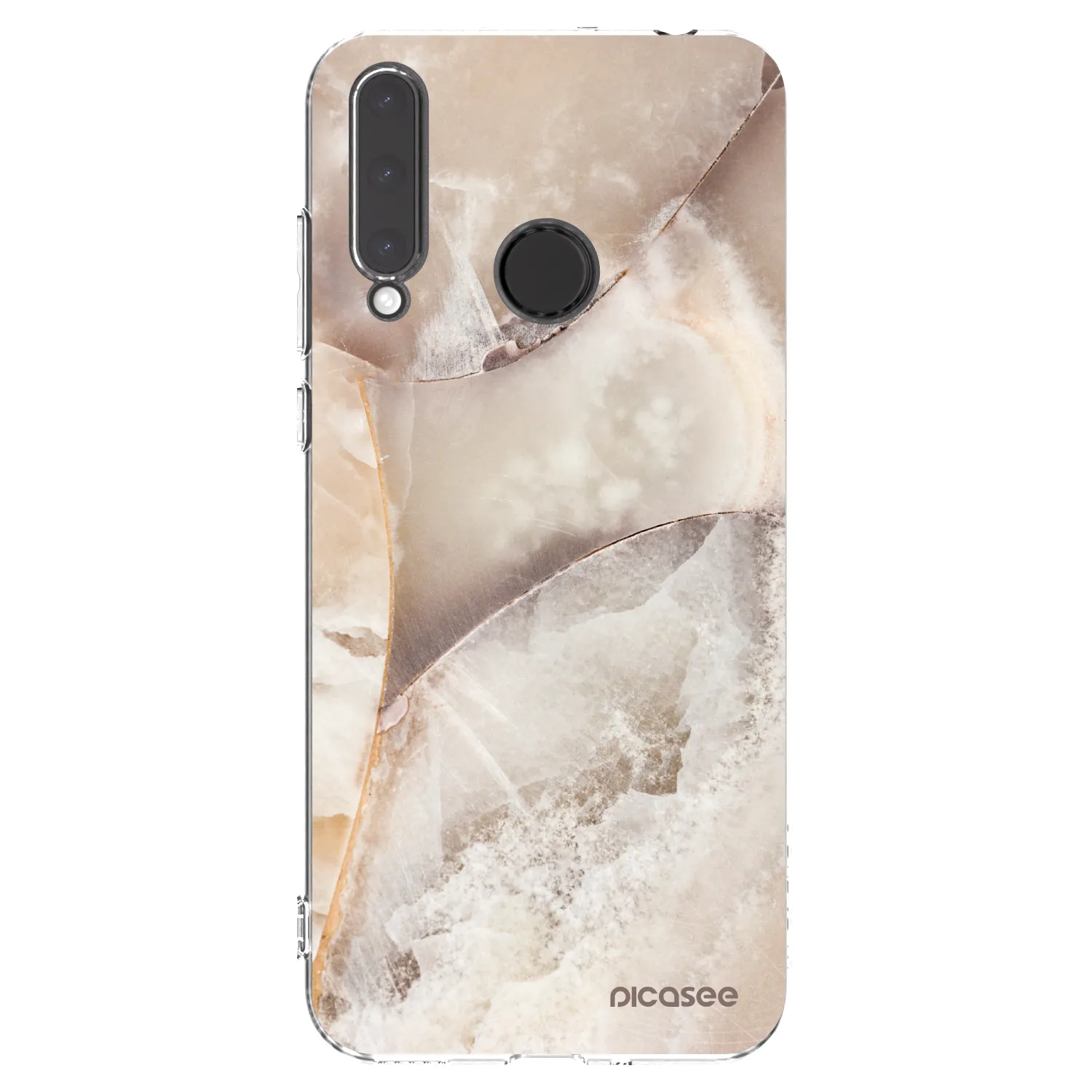Picasee silikonowe przeźroczyste etui na Honor 20 Lite - Cream marble