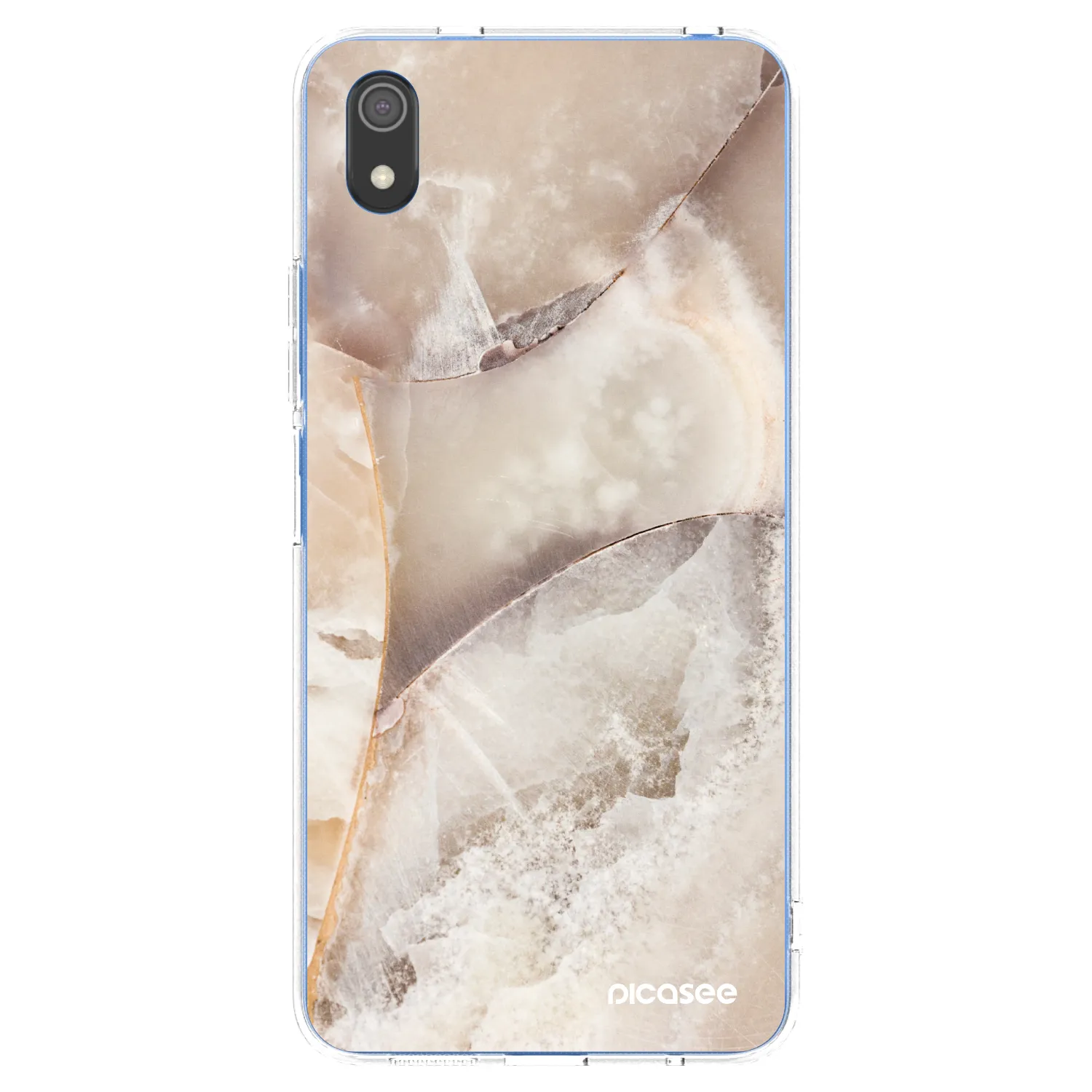 Picasee silikonowe przeźroczyste etui na Xiaomi Redmi 7A - Cream marble
