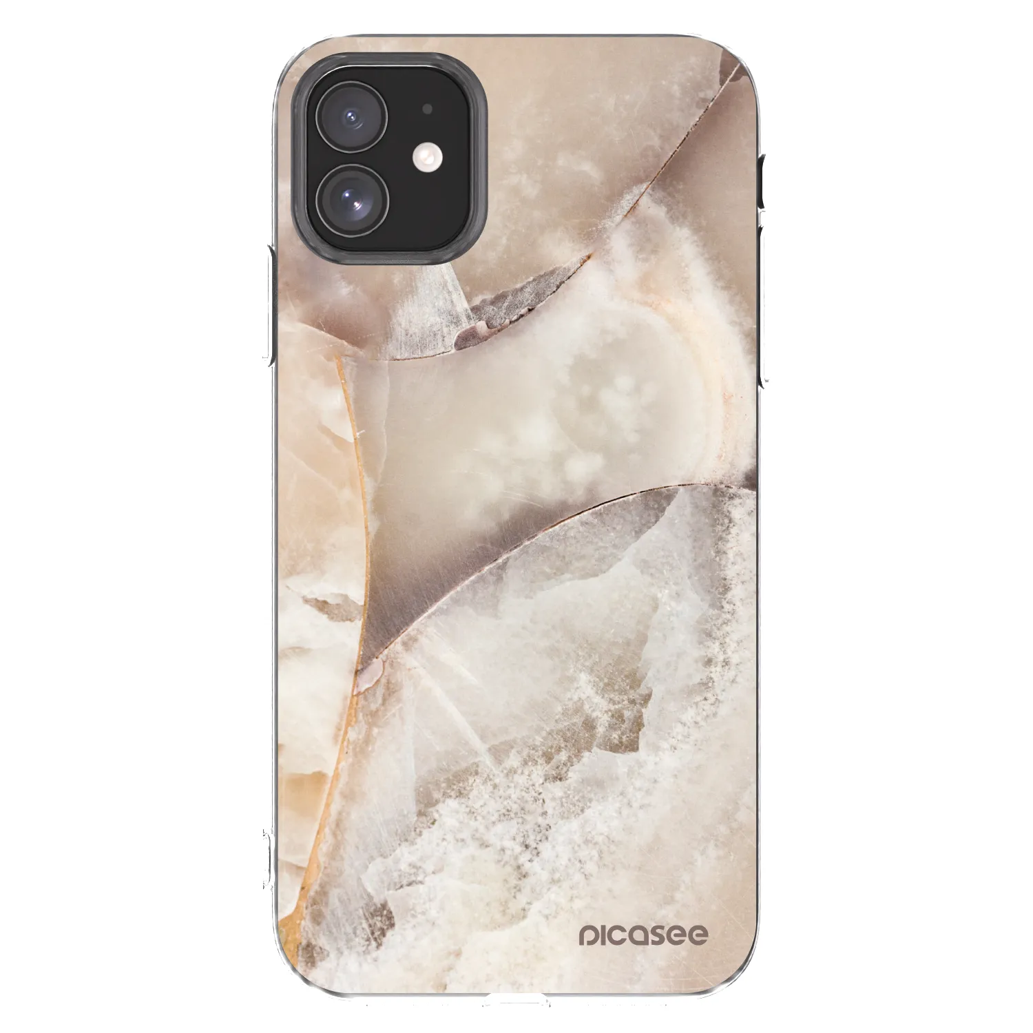 Picasee silikonowe przeźroczyste etui na Apple iPhone 11 - Cream marble