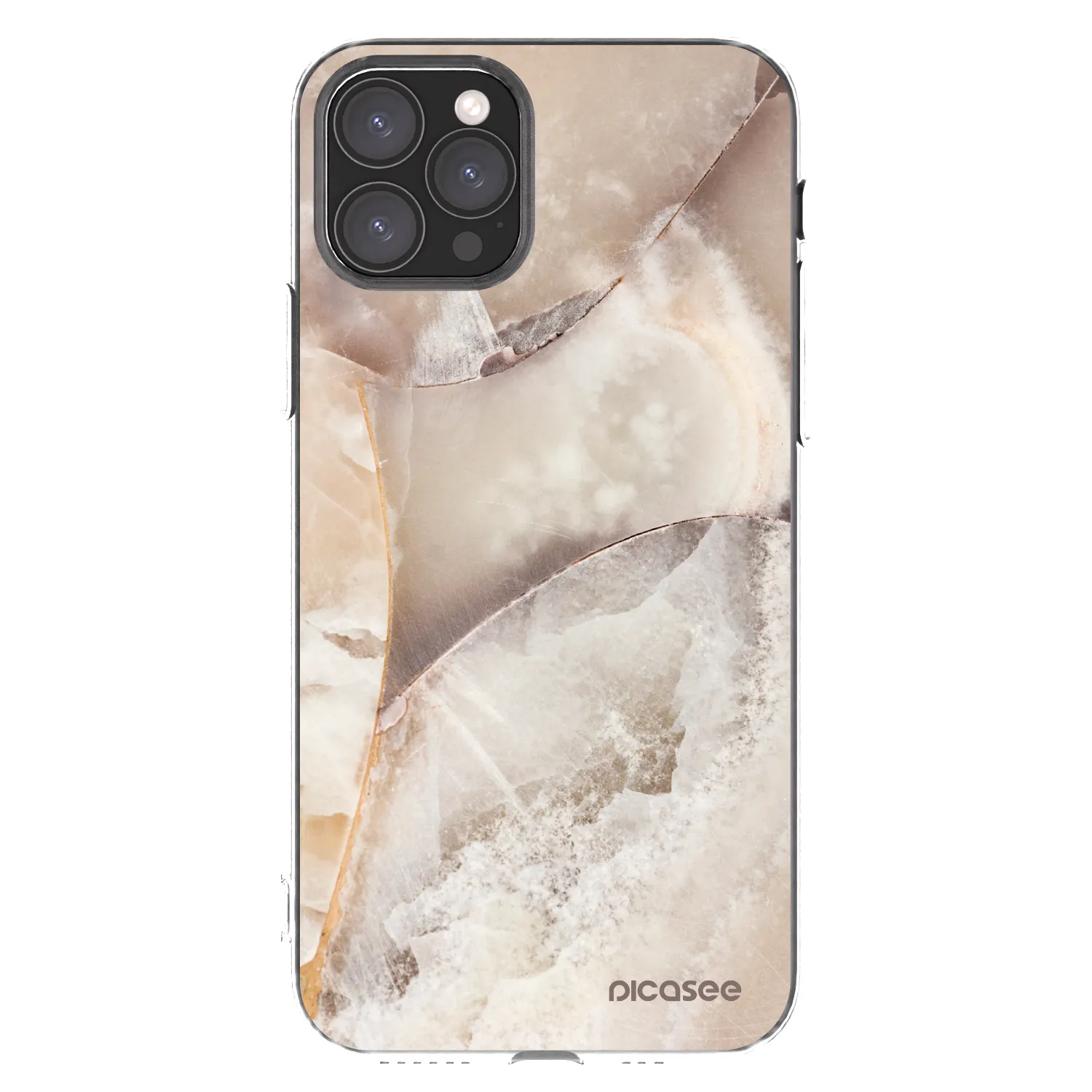 Picasee silikonowe przeźroczyste etui na Apple iPhone 11 Pro - Cream marble