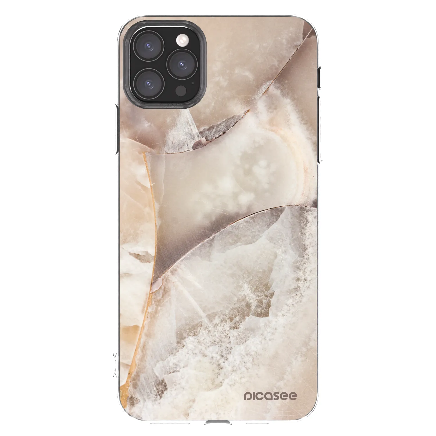 Picasee silikonowe przeźroczyste etui na Apple iPhone 11 Pro Max - Cream marble