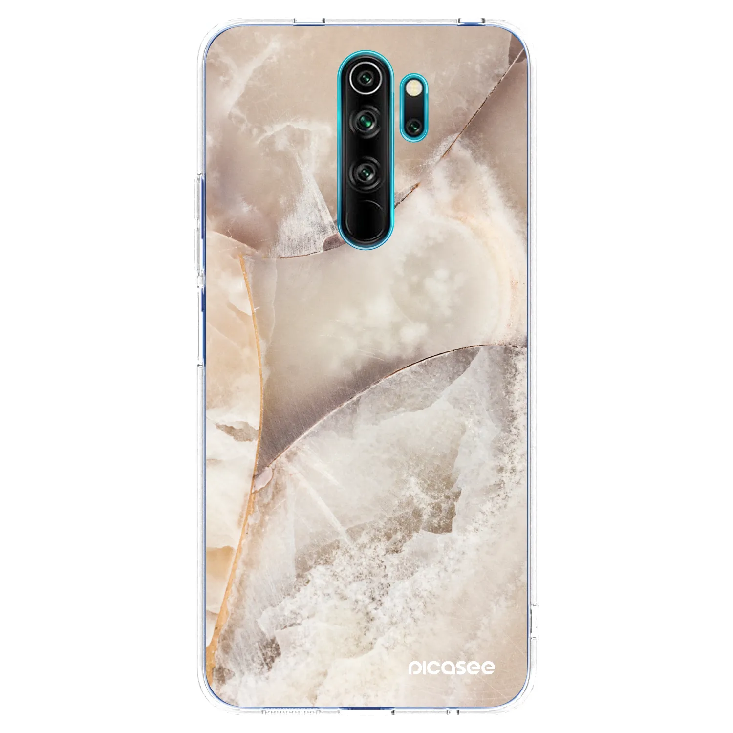Picasee silikonowe przeźroczyste etui na Xiaomi Redmi Note 8 Pro - Cream marble