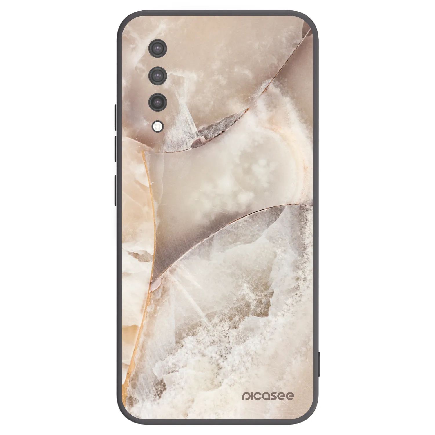 Picasee silikonowe czarne etui na Xiaomi Mi 9 Lite - Cream marble