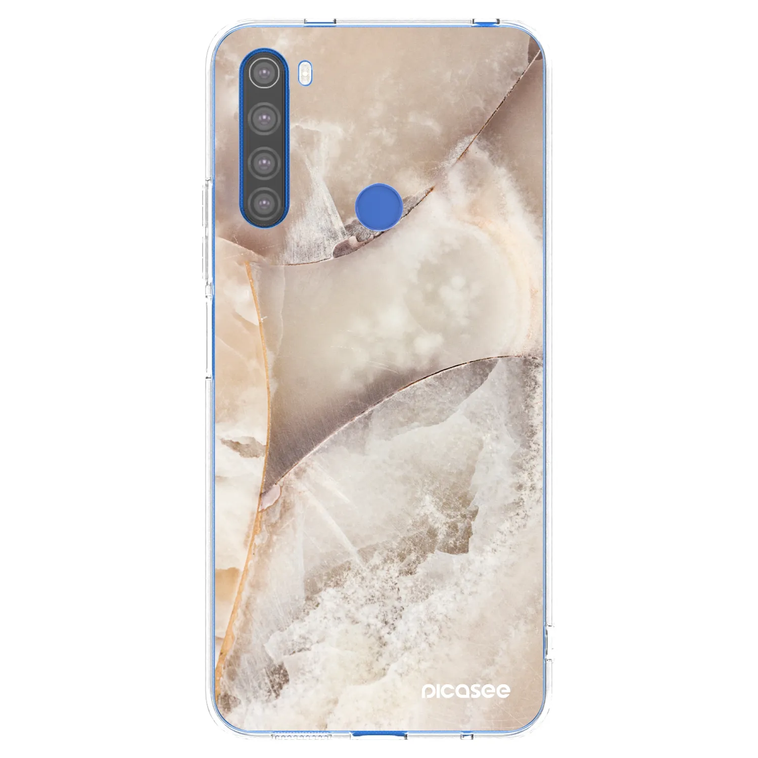 Picasee silikonowe przeźroczyste etui na Xiaomi Redmi Note 8T - Cream marble