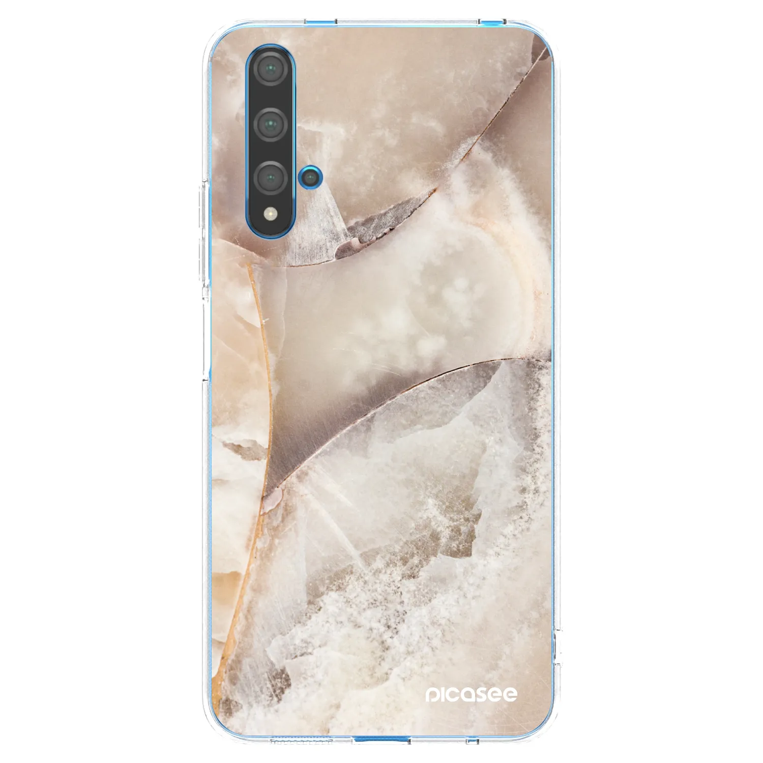 Picasee silikonowe przeźroczyste etui na Huawei Nova 5T - Cream marble