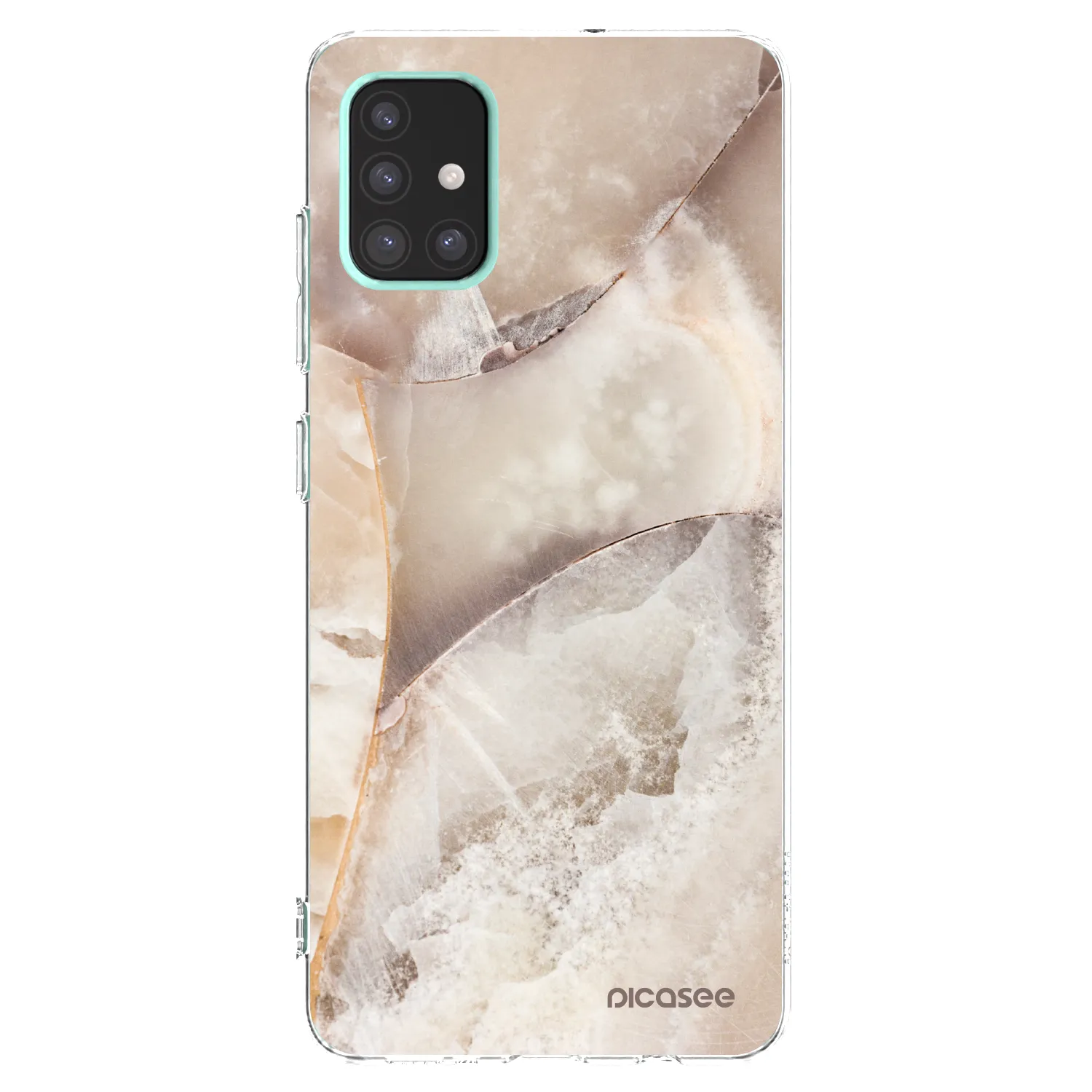Picasee silikonowe przeźroczyste etui na Samsung Galaxy A51 A515F - Cream marble