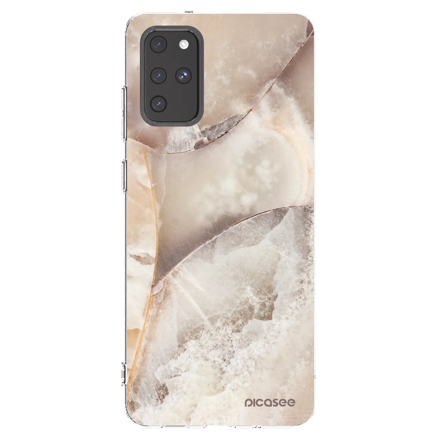 Picasee silikonowe przeźroczyste etui na Samsung Galaxy S20+ G985F - Cream marble