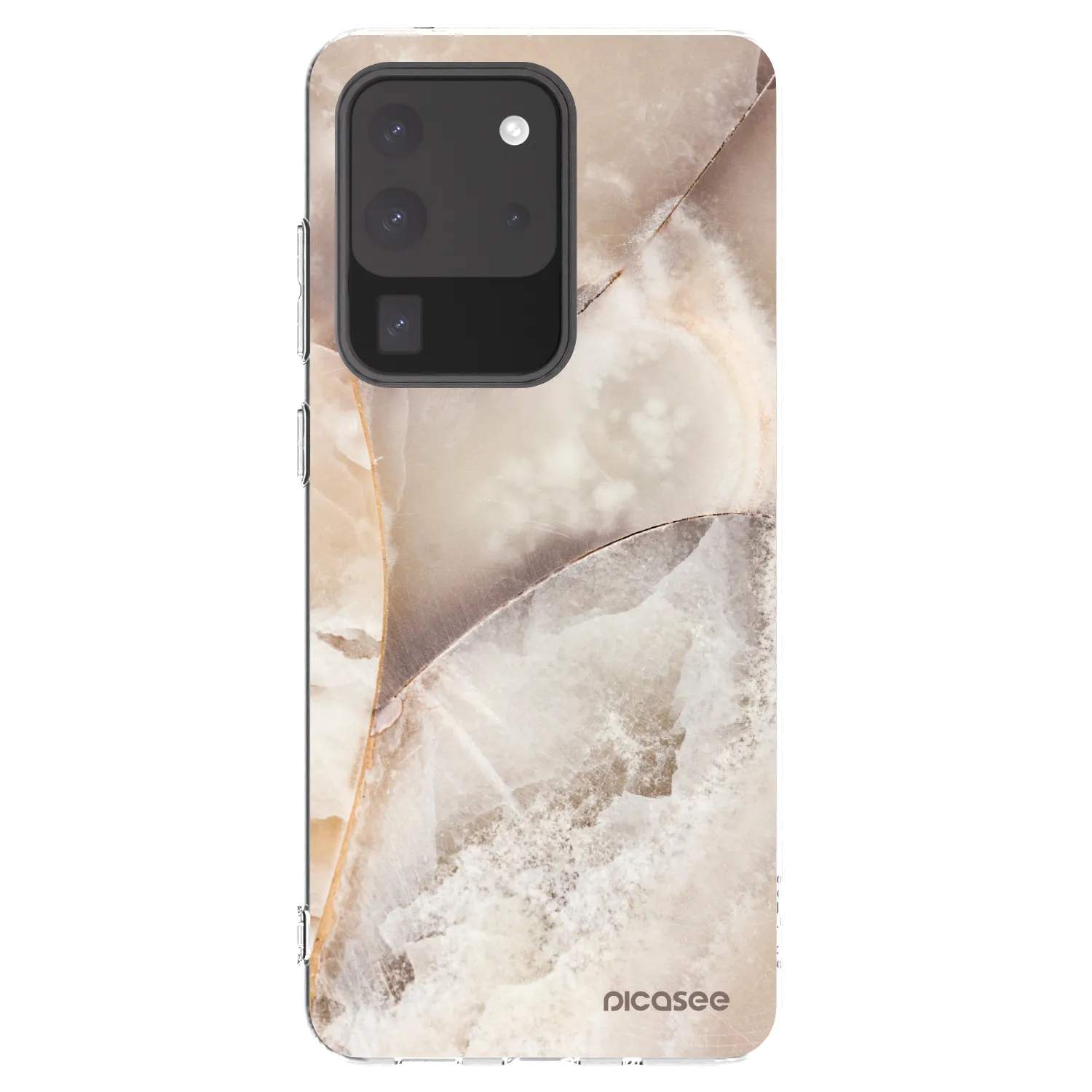 Picasee silikonowe przeźroczyste etui na Samsung Galaxy S20 Ultra 5G G988F - Cream marble