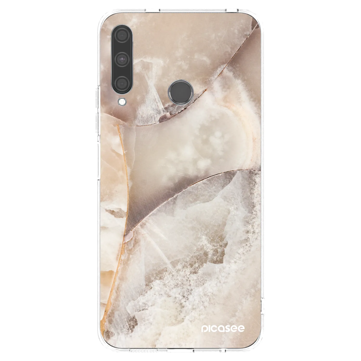 Picasee silikonowe przeźroczyste etui na Huawei P40 Lite E - Cream marble