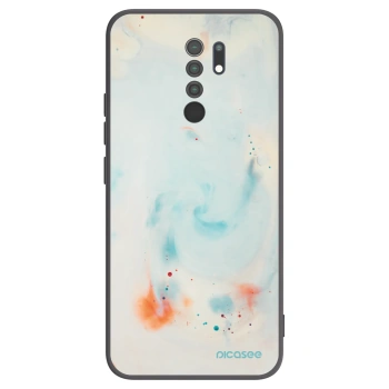 Picasee silikonowe czarne etui na Xiaomi Redmi 9 - Splash