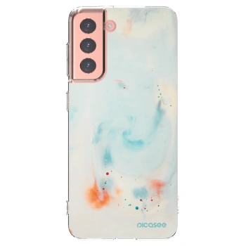 Picasee silikonowe przeźroczyste etui na Samsung Galaxy S21 5G G991B - Splash