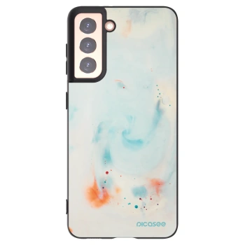 Picasee silikonowe czarne etui na Samsung Galaxy S21 5G G991B - Splash