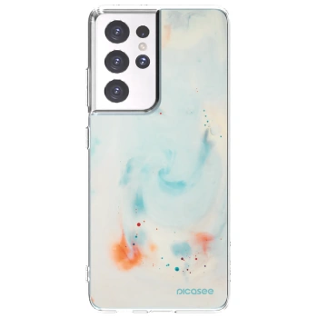 Picasee silikonowe przeźroczyste etui na Samsung Galaxy S21 Ultra 5G G998B - Splash