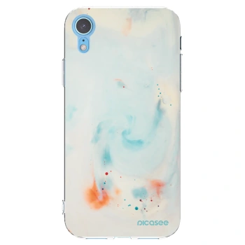 Picasee silikonowe przeźroczyste etui na Apple iPhone XR - Splash