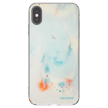 Picasee silikonowe przeźroczyste etui na Apple iPhone XS Max - Splash