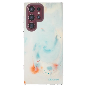 Picasee silikonowe przeźroczyste etui na Samsung Galaxy S22 Ultra 5G - Splash
