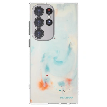 Picasee silikonowe przeźroczyste etui na Samsung Galaxy S23 Ultra 5G - Splash
