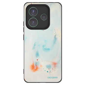 Picasee silikonowe czarne etui na Xiaomi Redmi Note 14 5G - Splash