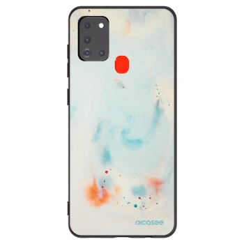 Picasee silikonowe czarne etui na Samsung Galaxy A21s - Splash