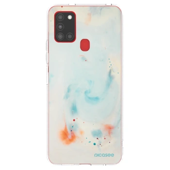 Picasee silikonowe przeźroczyste etui na Samsung Galaxy A21s - Splash