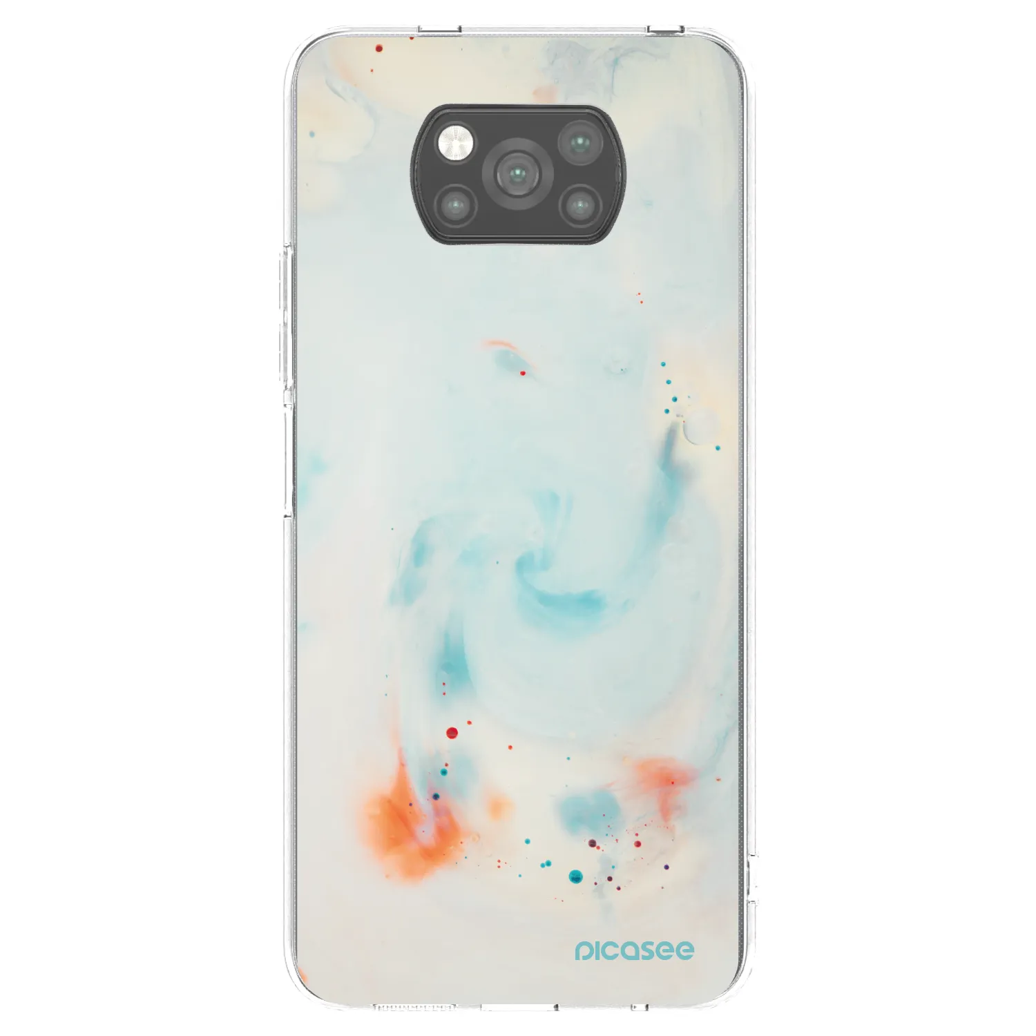 Picasee silikonowe czarne etui na Xiaomi Poco X3 - Splash