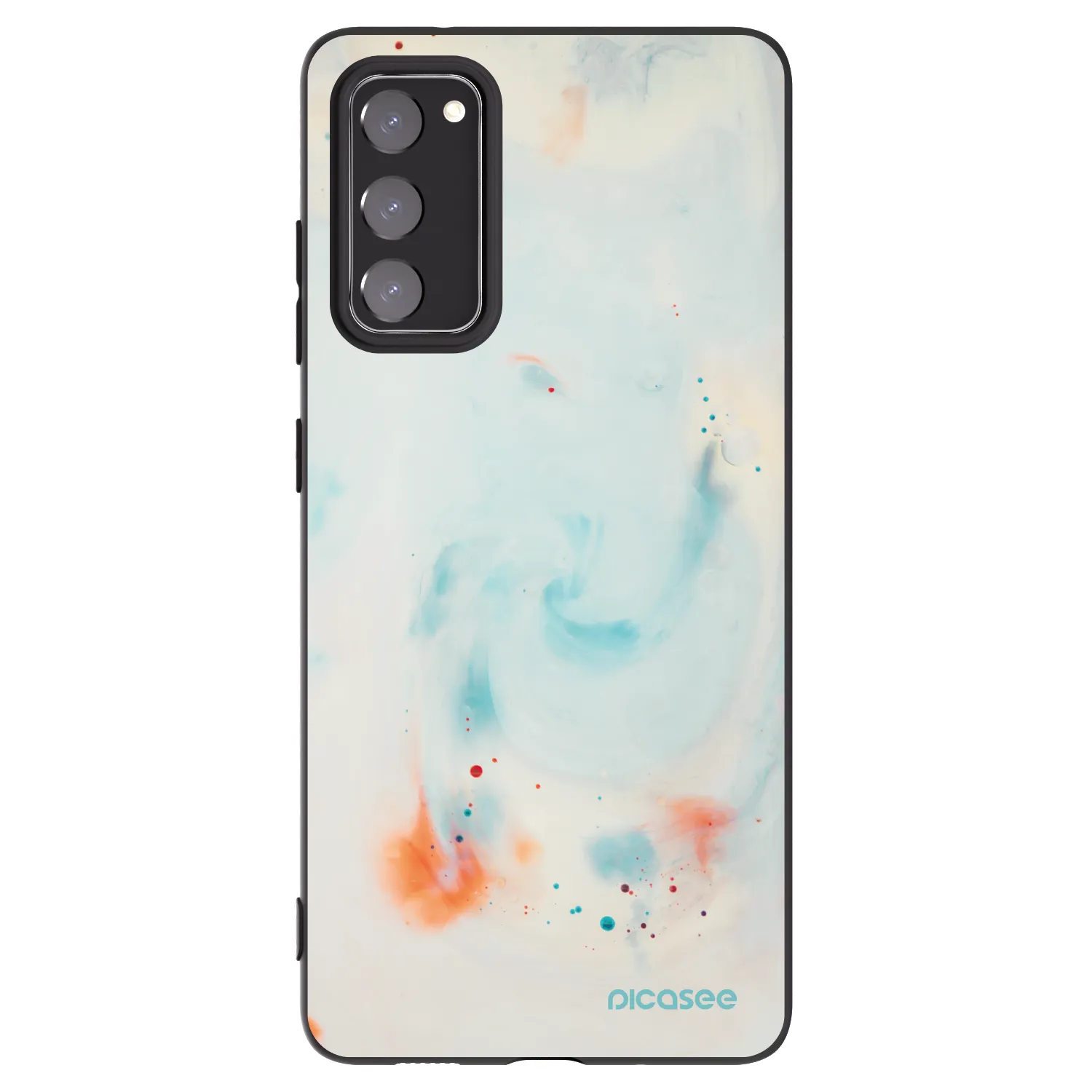 Picasee silikonowe czarne etui na Samsung Galaxy S20 FE - Splash