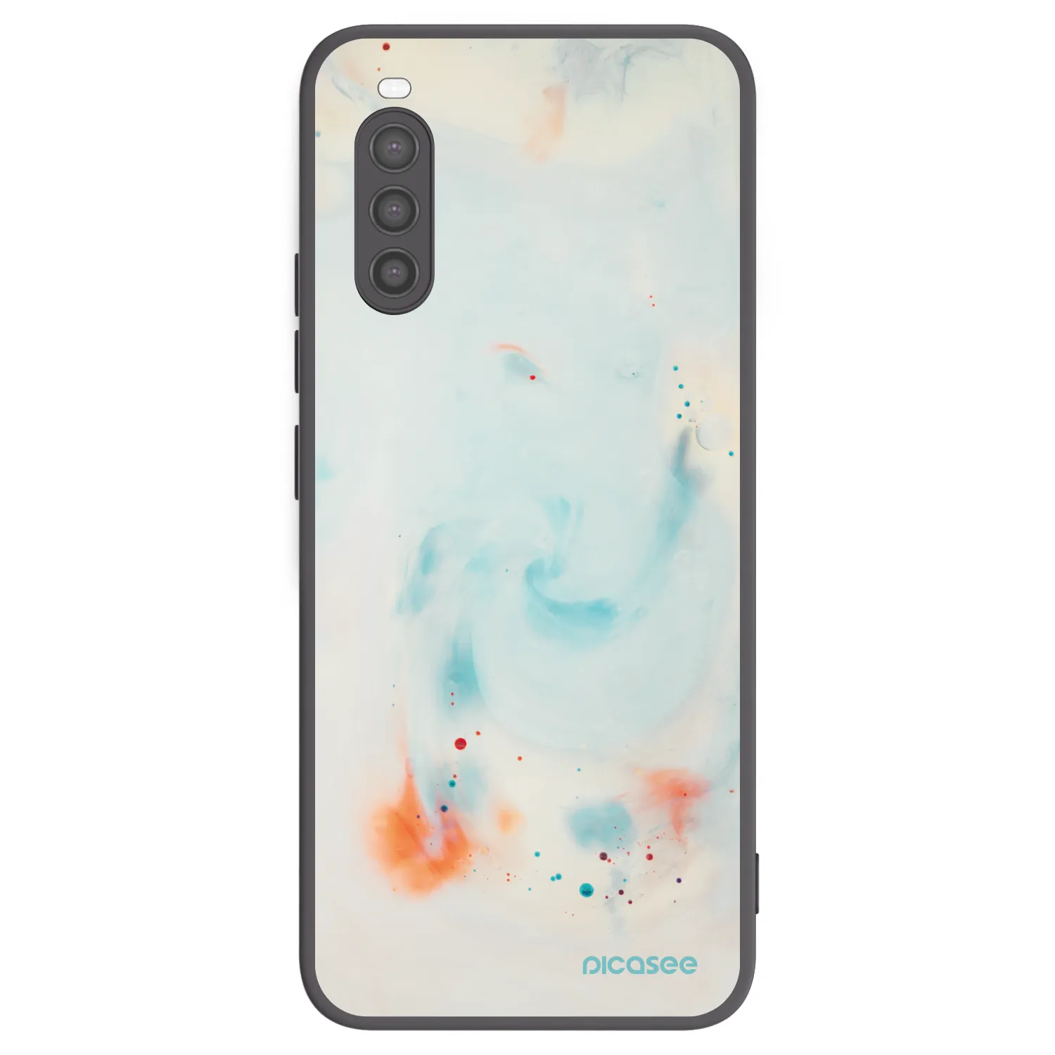 Picasee silikonowe czarne etui na Sony Xperia 10 II - Splash