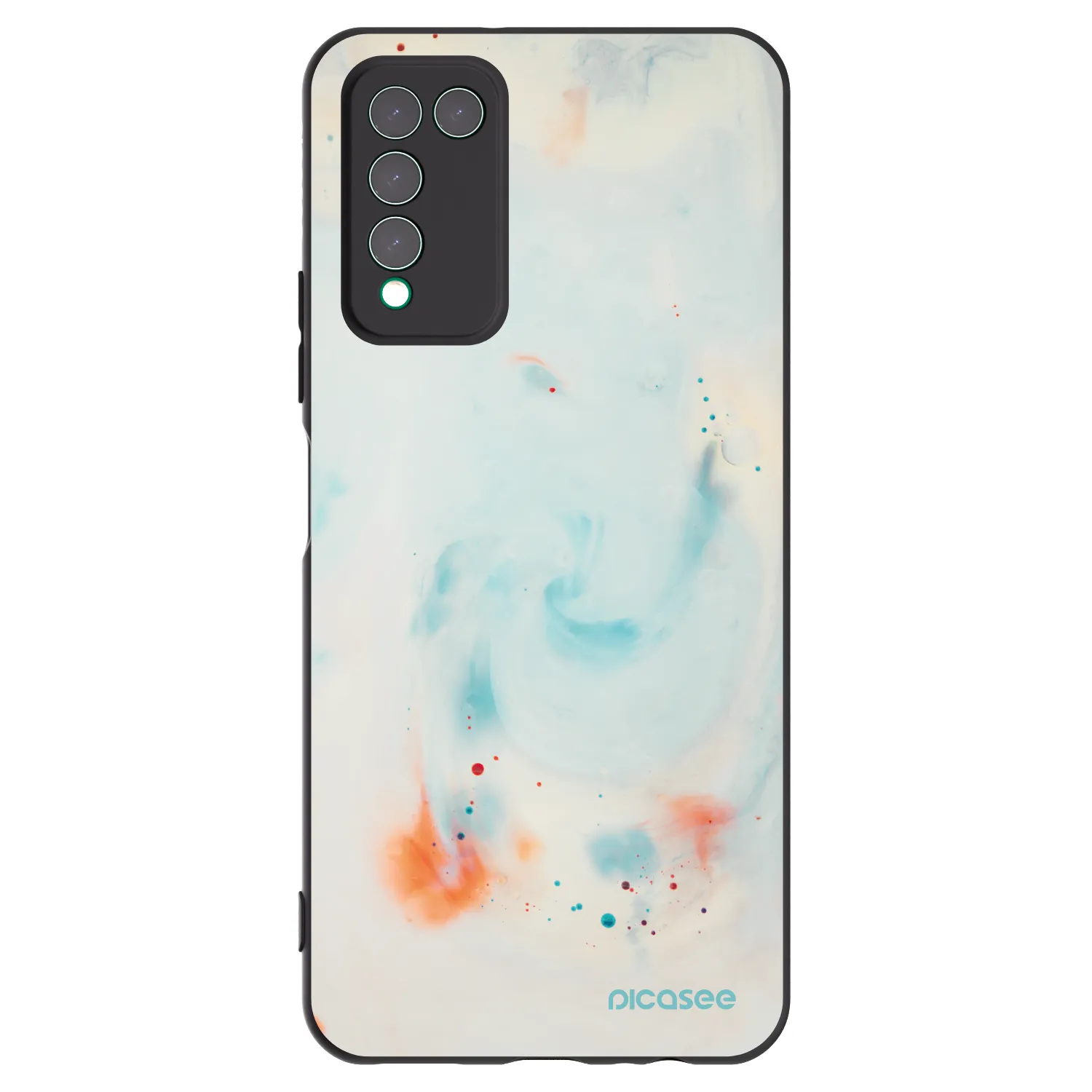 Picasee silikonowe czarne etui na Honor 10X Lite - Splash
