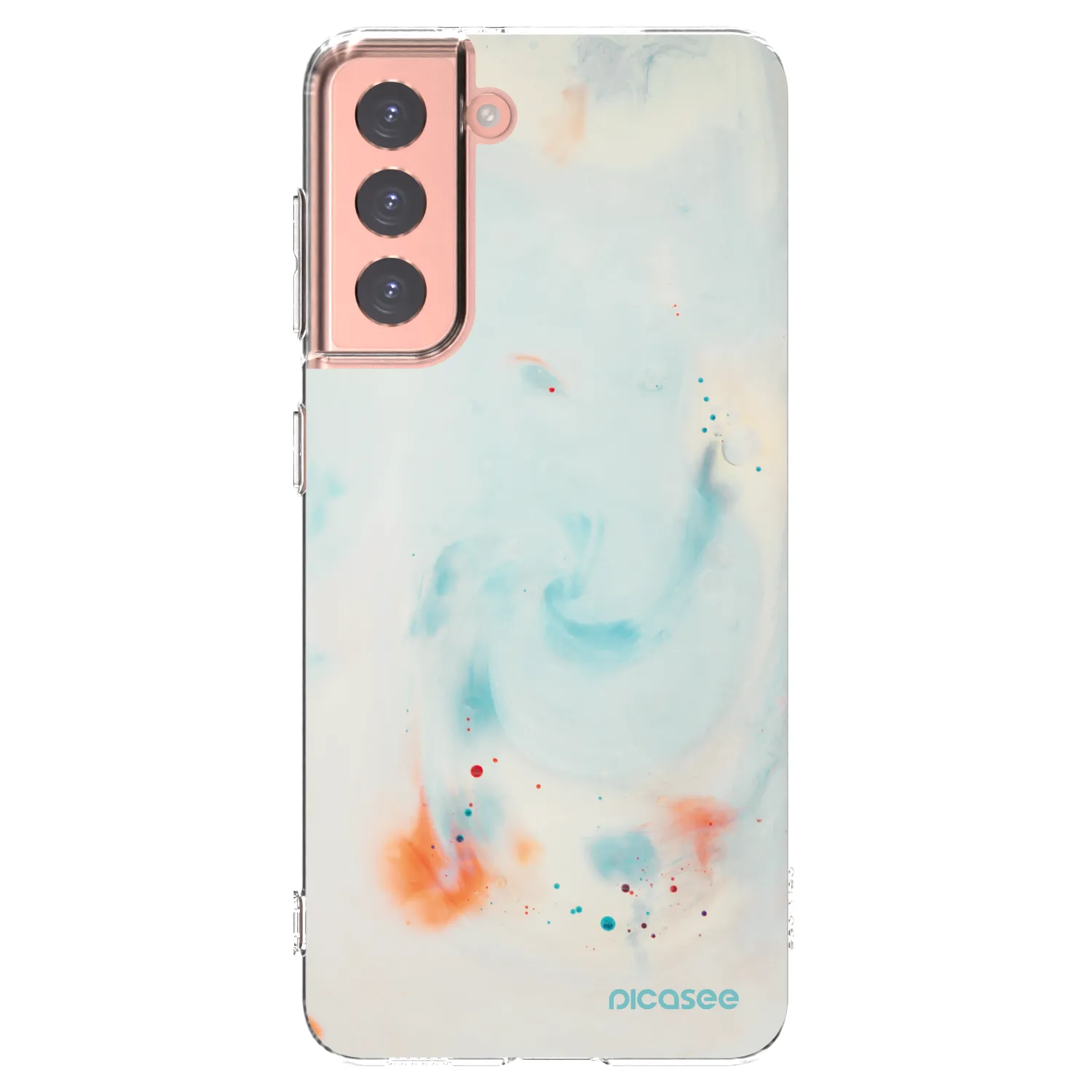 Picasee silikonowe przeźroczyste etui na Samsung Galaxy S21 5G G991B - Splash