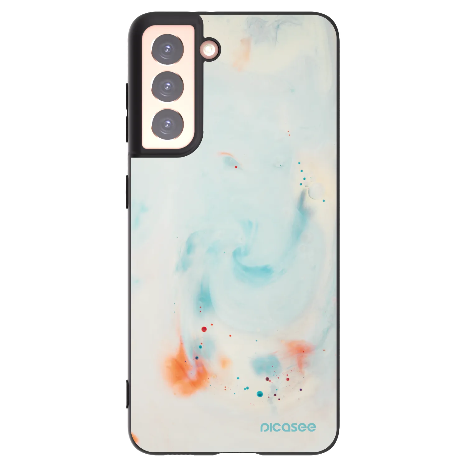 Picasee silikonowe czarne etui na Samsung Galaxy S21 5G G991B - Splash