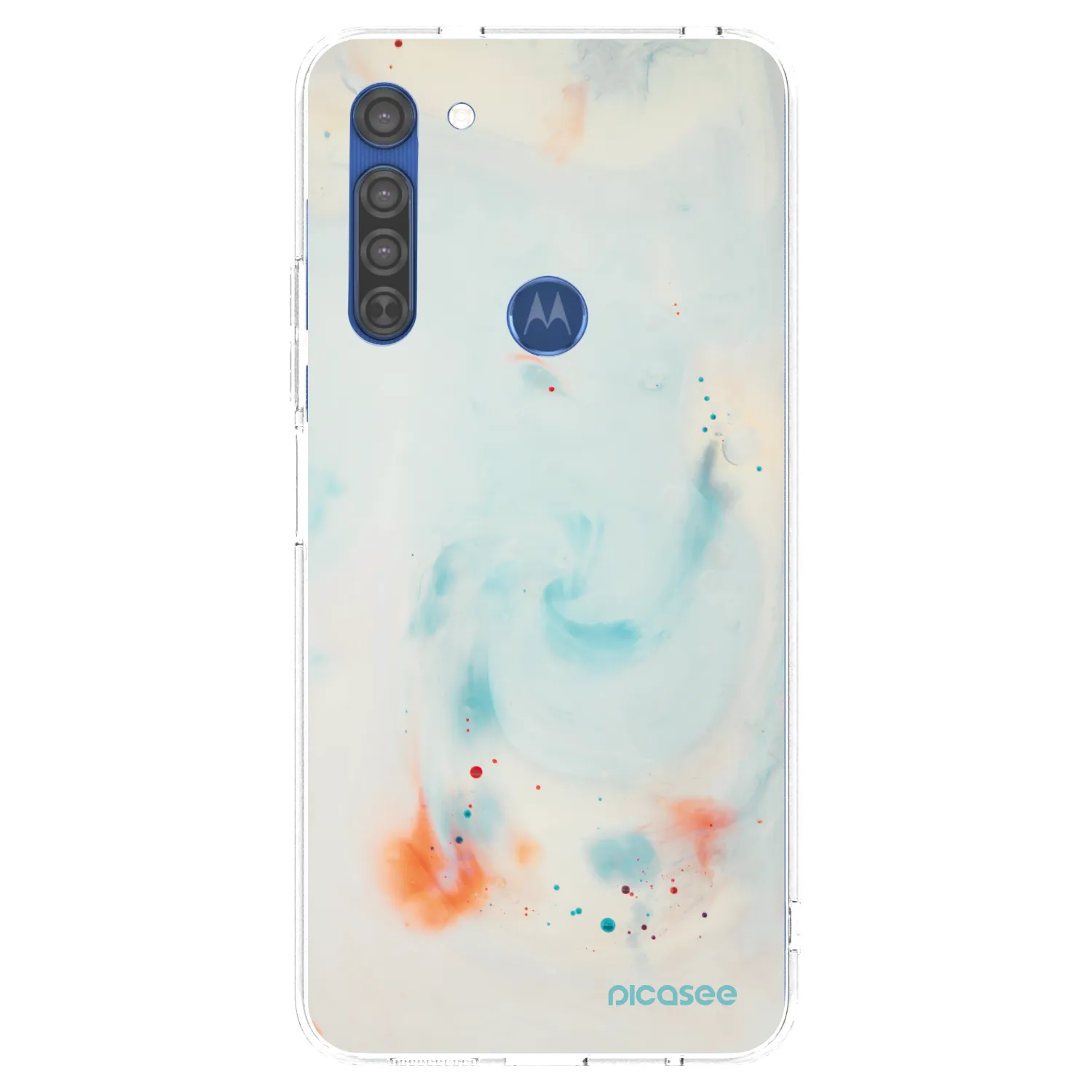 Picasee silikonowe przeźroczyste etui na Motorola Moto G8 - Splash