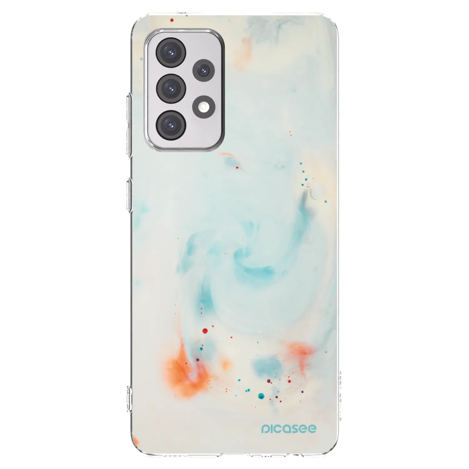 Picasee silikonowe przeźroczyste etui na Samsung Galaxy A52 5G A525F - Splash