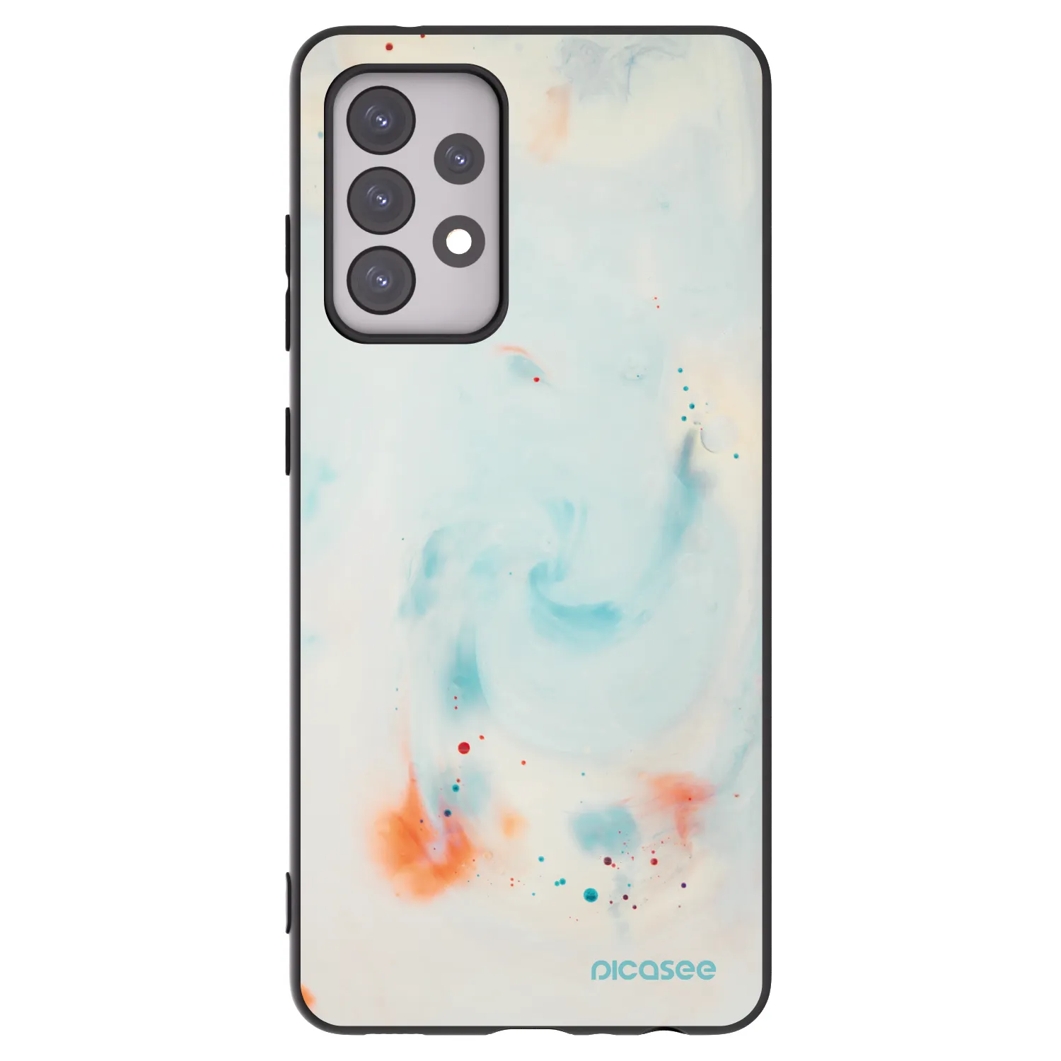 Picasee silikonowe czarne etui na Samsung Galaxy A52 5G A525F - Splash