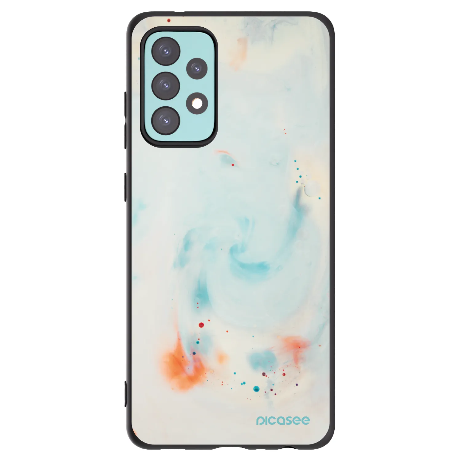 Picasee silikonowe czarne etui na Samsung Galaxy A72 A725F - Splash