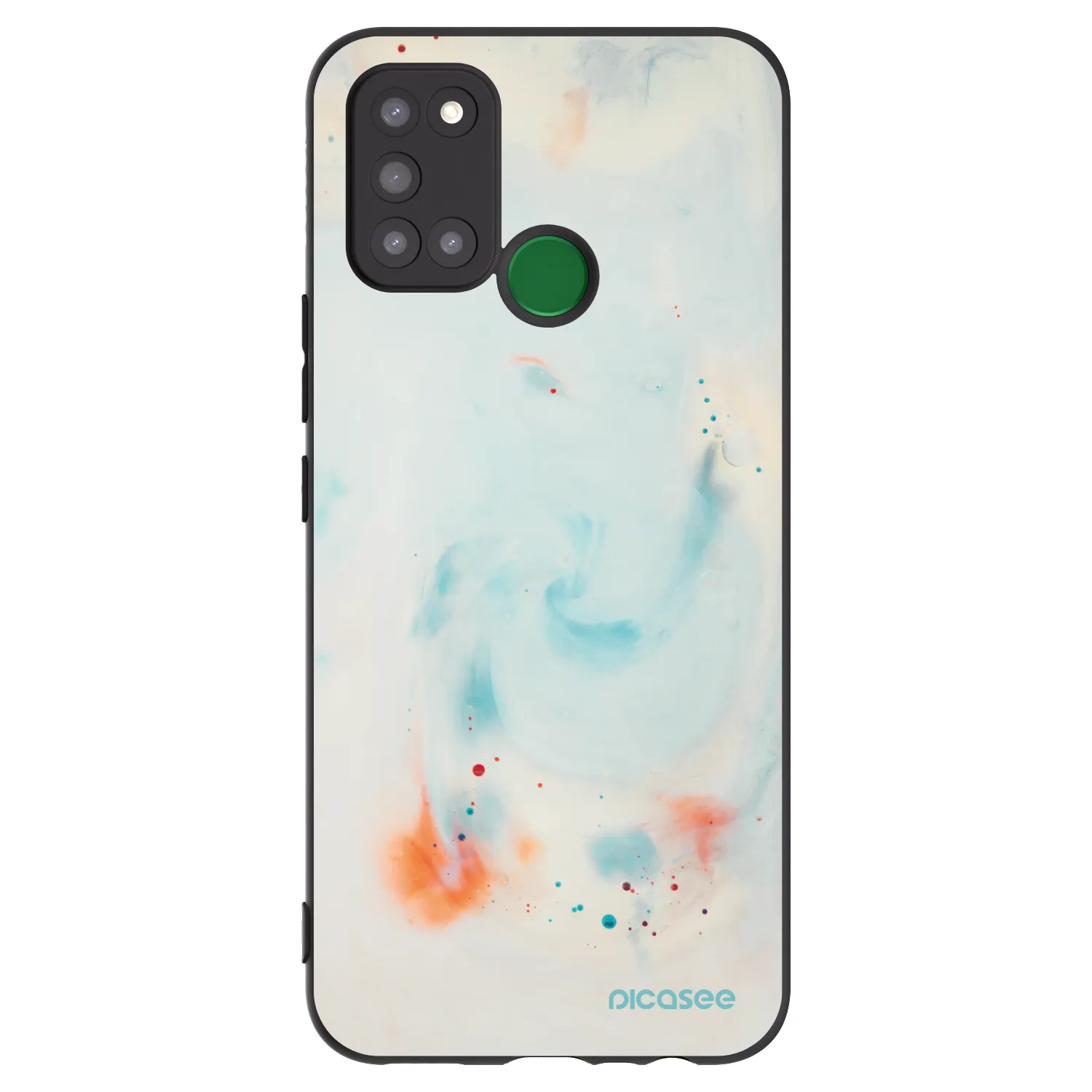 Picasee silikonowe czarne etui na Realme 7i - Splash