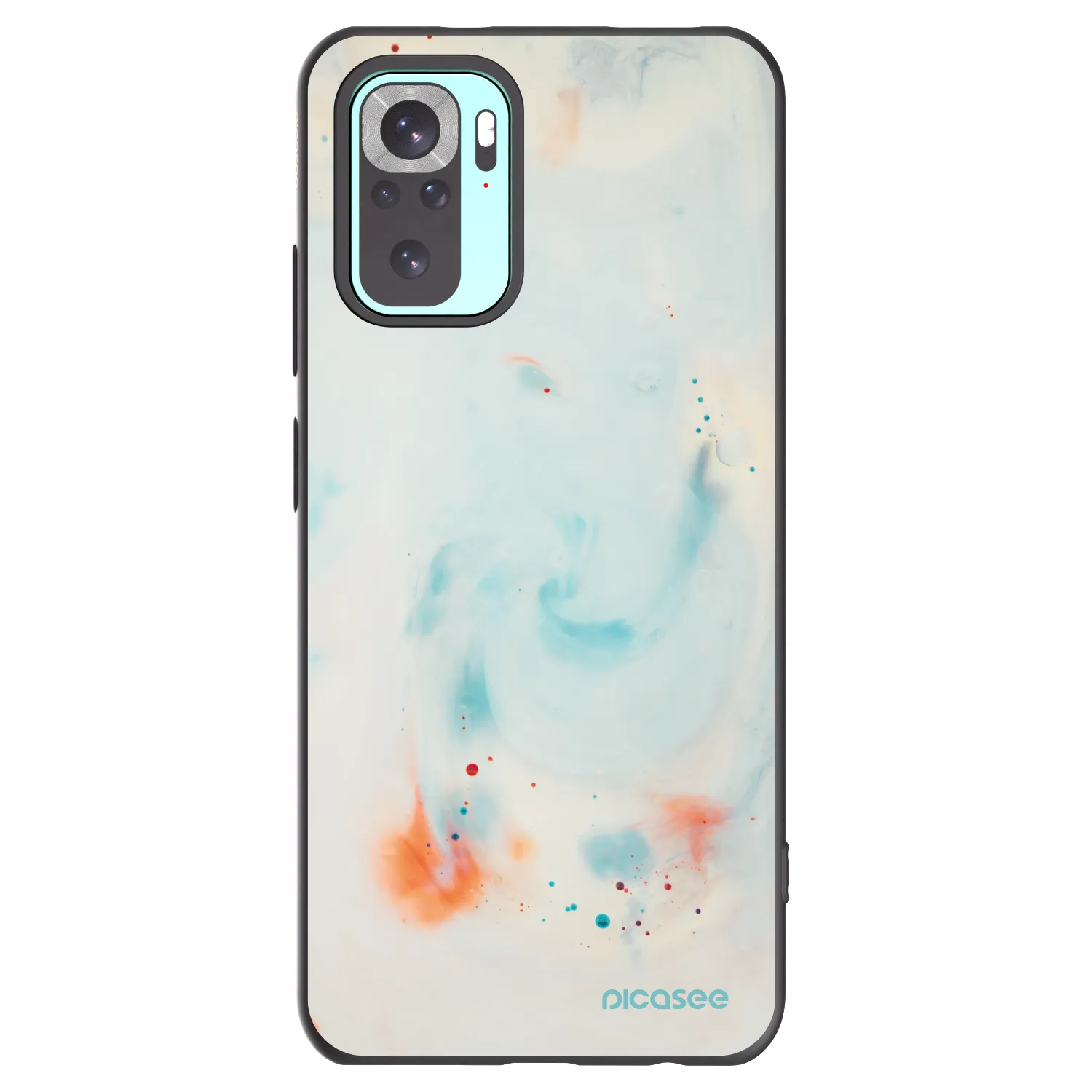 Picasee silikonowe czarne etui na Xiaomi Redmi Note 10 Pro - Splash