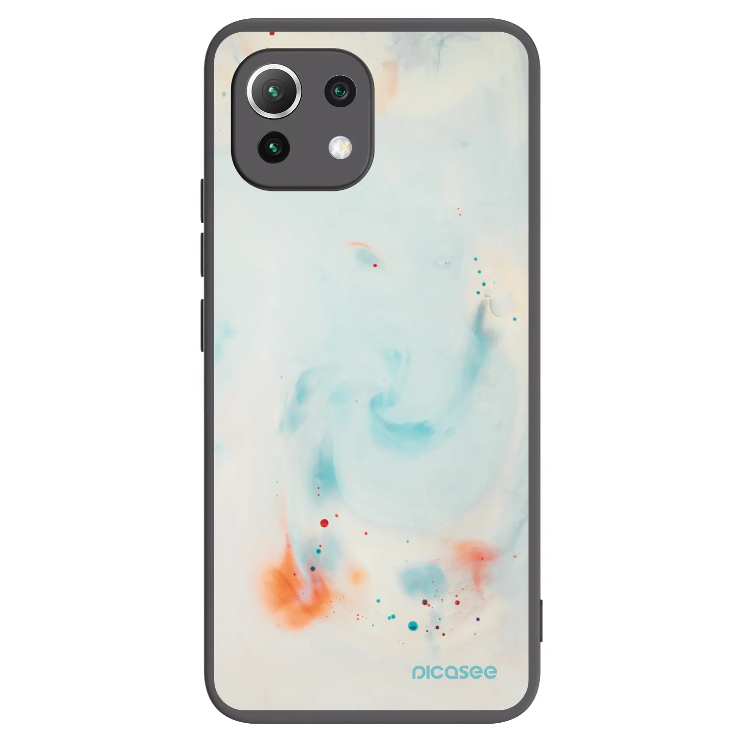 Picasee silikonowe czarne etui na Xiaomi Mi 11 Lite - Splash