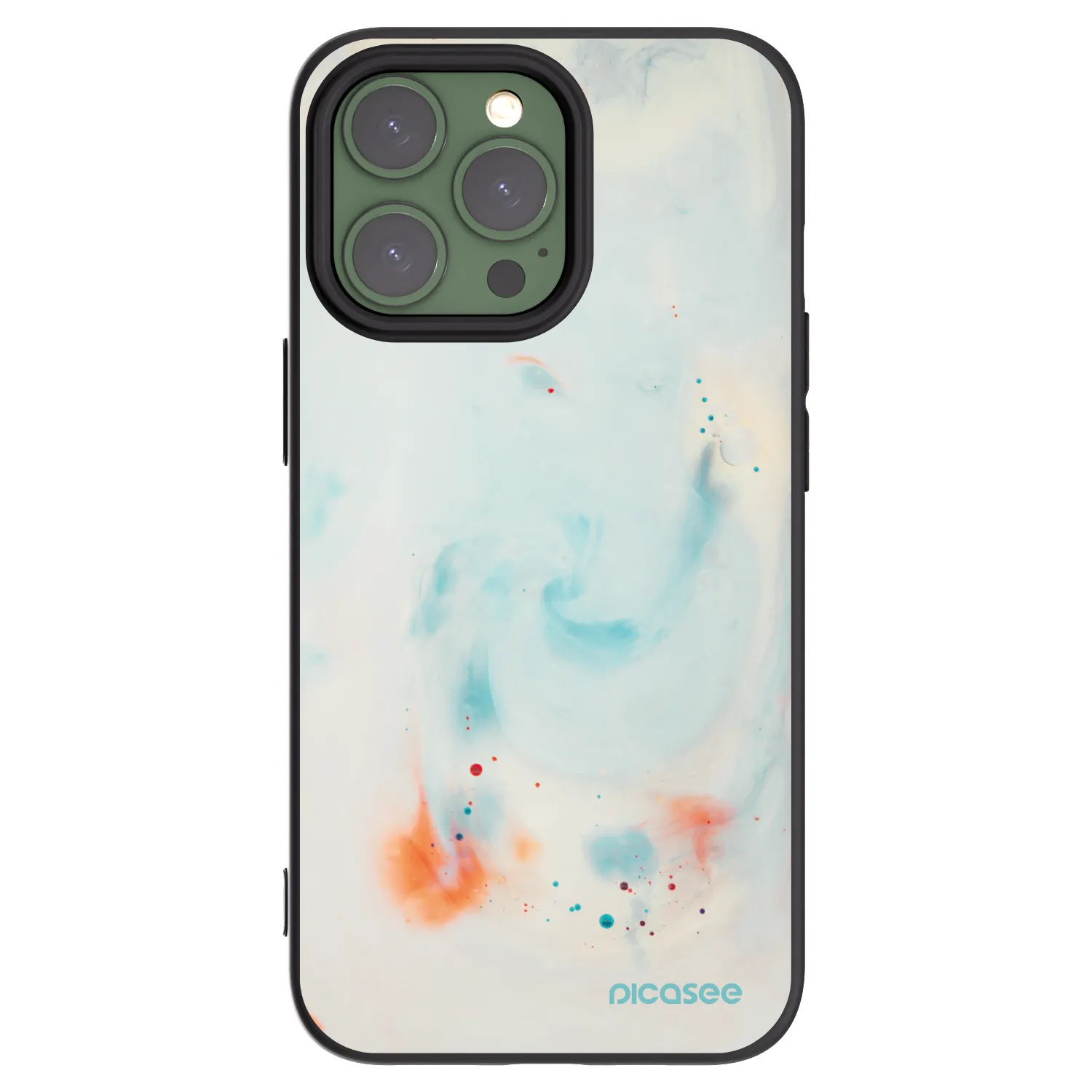 Picasee silikonowe czarne etui na Apple iPhone 13 Pro - Splash