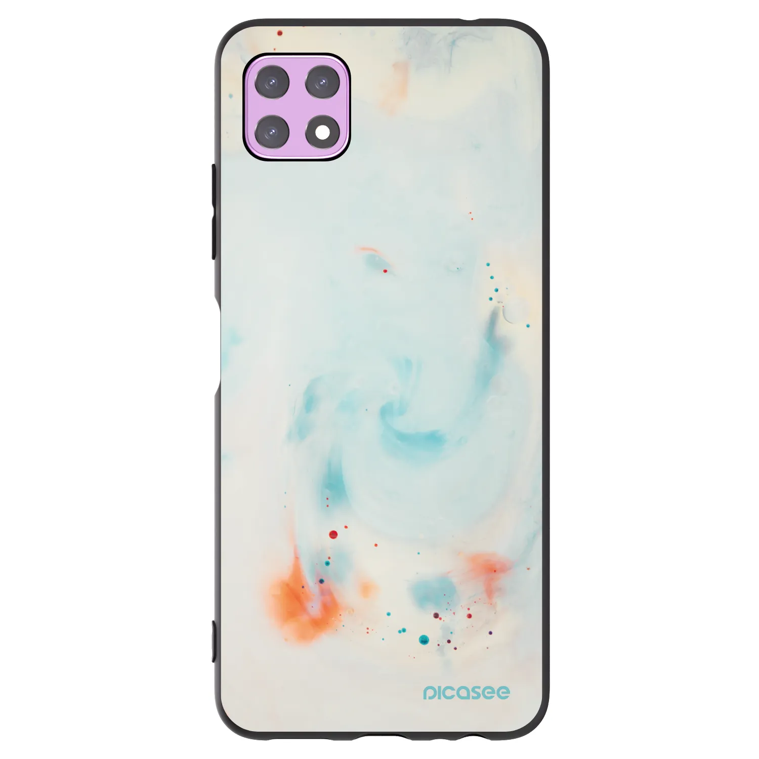 Picasee silikonowe czarne etui na Samsung Galaxy A22 A226B 5G - Splash