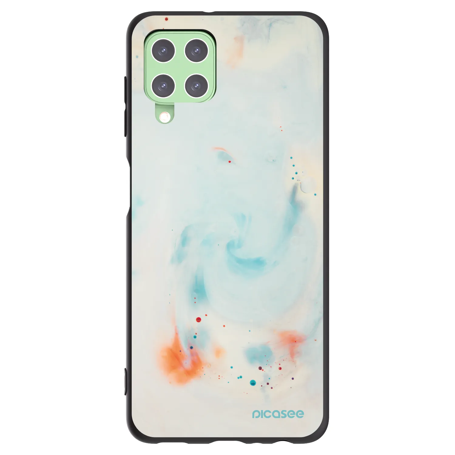 Picasee silikonowe czarne etui na Samsung Galaxy A22 A225F 4G - Splash